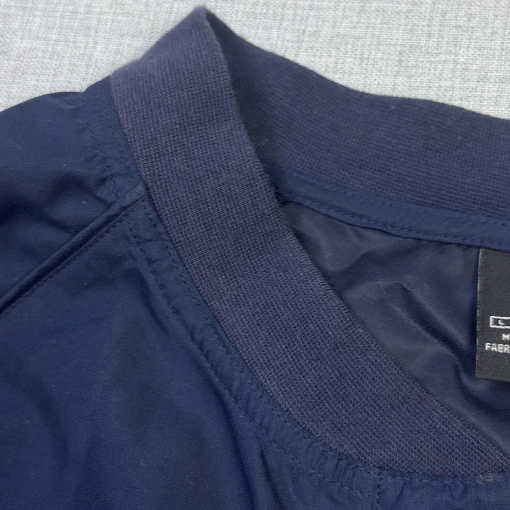 Nike Golf Windbreaker Jacket Mens Large Blue Pullover Zip Pockets Elastic Hem